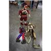 Image 1 : 3 christmas jesters one stands 39"