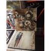 Image 1 : Eastern signed oil on canvas and abstract oil on canvas