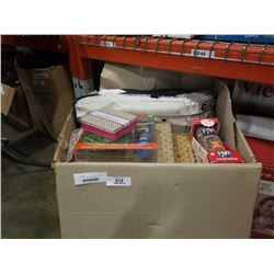 LARGE BOX OF NEW MIXING BOWLS AND ESTATE GOODS