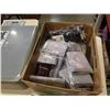 Image 2 : Box of new wallets, gloves and belt with HP printer