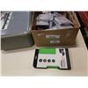 Image 3 : Box of new wallets, gloves and belt with HP printer
