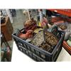 Image 1 : BOX OF WOOD CHICKENS AND CANDLE HOLDERS