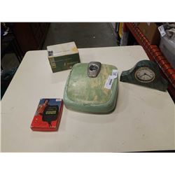 STONE CLOCK, MICRONTA STOPWATCH, SOLAR 2 SLIDE VIEWER AND COUNSELOR SCALE