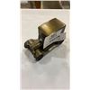 Image 8 : Brass car coin bank, cat figure and napkin holder