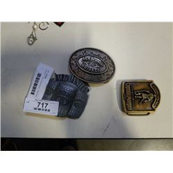 3 NOVELTY BELT BUCKLES - CAPTAIN MORGANS AND JACK DANIELS