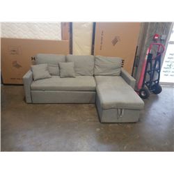 ZERA PULL OUT STORAGE SECTIONAL - SHIPPING DAMAGED