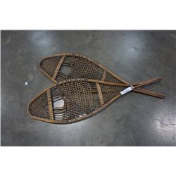 Pair of antique snow shoes
