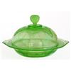 Image 1 : Federal Green GEORGIAN LOVEBIRDS Butter Dish #1282574