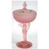 Carrie Pink Satin Glass Art Deco Dresser Jar #1282736