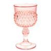 Image 1 : Pink Depression Glass Diamond Point Goblet Set #1282746