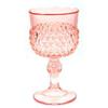 Image 1 : Pink Depression Glass Diamond Point Goblet Set #1282746