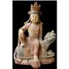 Image 1 : wooden Carving seated Kwan-yin with beast #1282939