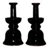 Image 1 :  Chinese Qing Dy Black Porcelain Candlestick #1283165