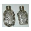 Image 1 : 2 Engraved Sterling Silver Overlay Bottles #1283300