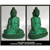 Image 1 : CZECH 1930's MALACHITE color GLASS BUDDHA #1302204