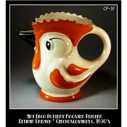 CZECH ART DECO POTTERY D. URBACH "ROOSTER" #1302232