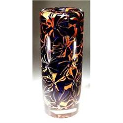 CZECH DESIGNER STUDIO GLASS PAPERWEIGHT VASE #1302254