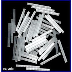 1500 VINT  ICE FROST GLASS TUBE BEADS 25 mm #1302268