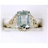 Image 1 : ANTIQUE Style WHITEGOLD RING AQUAMARINE 2.50 #1302294