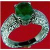 Image 1 : GENUINE 3.0 CTW EMERALD AND DIAMOND VINTAGE #1302350