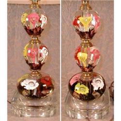 St CLAIR PaperWEIGHT Lamp MULTIcolor + FINIAL #1302359