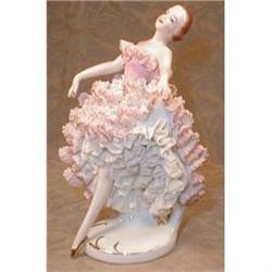 DRESDEN Lace BALLERINA CanCan DANCER Vintage #1302372