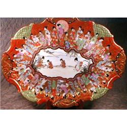 GEISHA Girl IMARI Platter GOLD Nippon ANTIQUE #1302394