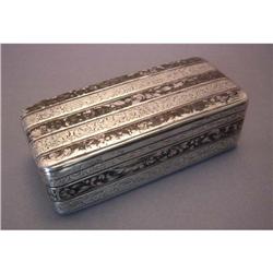 Russian Silver Nielloed Tobacco/Snuff Box #1302415