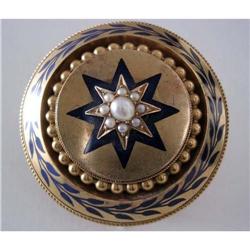 Mid-Victorian Gold & Enamel Brooch/Locket #1302416