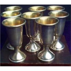 Set of 8 cordials silver cups #1302535