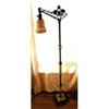 Image 1 : Lamp Floor Bridge Arm Jadite Glass Iron Rewired#1302597