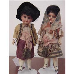 Doll Bisque Painted Couple Made in Germany #1302665