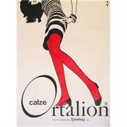 Original Gruau Poster, Calze Ortalion, ca 70s #1302871