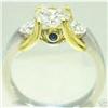 Image 1 : 1.22 CARAT DIAMOND 3 STONE RING PLATINUM 18K #1320971