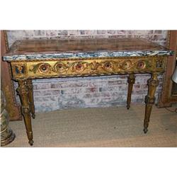 18th c.  Italian carved gilt console table #1321162