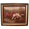 Image 1 : Antique English Dog Oil Painting "Setters" #1321185