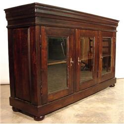 OLD WORLD EUROPEAN CONSOLE CREDENZA BOOKCASE #1321517