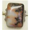 Image 1 : ANTIQUE SILVER & MOSS AGATE  RING #1338453