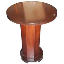 French Art Deco Red Mahogany Side Table #1338476