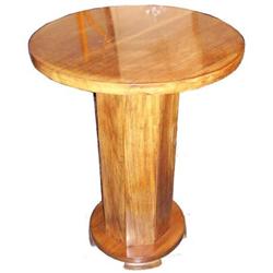 French Art Deco Golden Mahogany Side Table #1338477