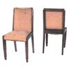 Image 1 : Set 4 French Art Deco Walnut Dining Chairs #1338494