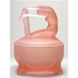 Pink RAPUNZEL Satin Glass Dresser Jar #1338687