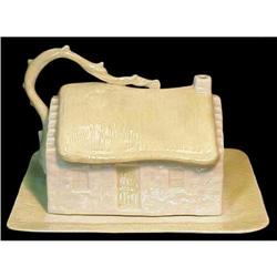 Belleek Cottage Irish Porcelain Butter Dish #1338708