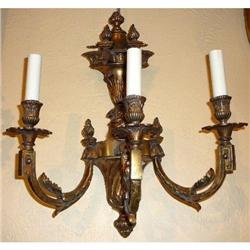 Pair of Bronze Toned  Sconces #1338884