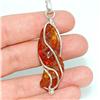 Image 1 : STERLING SILVER Estate HONEY AMBER Pendant WOW #1338907
