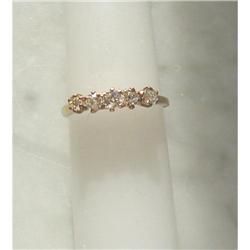 CIRCA 1900~ 5-STONE DIAMOND RING/14K Y GOLD #1338949