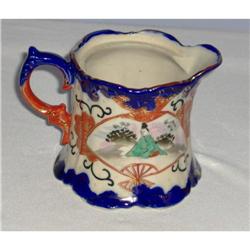 19th Century Cobalt Imari Geisha Creamer #1338970