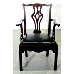 NL330 - English Georgian Mahogany Arm Chair #1339036