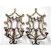 Image 1 : PD006 - Pair Italian Three Arm Sconces w/Gilded#1339042