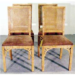 MM41 - Set of 4 Italian Bamboo Side Chairs with#1339053